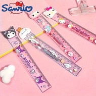 Sanrio Cute Cartoon Ruler Set: Cute 5.91-Inch Plastic Ruler With Multiple Uses For Storing Cosmetics