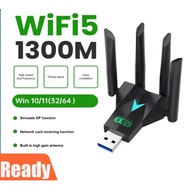 Driver-free 1300 enhanced 5g dual-band ac600m wireless network card USB computer wifi receiver netwo