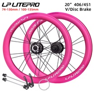 Folding Bicycle WheelSet 20 Inch Disc/V Brake Height 40mm 120 Sounds 4 Peilin Aluminum Alloy BMX 406