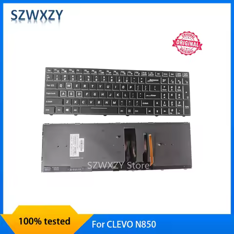 NEW Keyboard colorful backlit For CLEVO N850 CVM15F23USJ4309 6-80-N85H0-011-1 CVM15F23USJ430B CVM15F