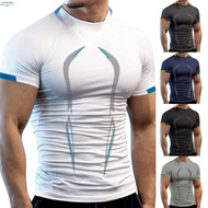 Quick Dry Workout Tshirt Short Sleeve Compression Top Slim Fit Gym Tee