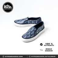 Sepatu CHRISTIAN DIOR DIAMOND JACQUARD NAVY SLIP ON 100% ORIGINAL