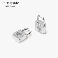 KATE SPADE NEW YORK LOCK AND SPADE PAVE HUGGIES K9465 ต่างหู