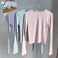 【YOGATRUTH】Woman Sports Long Sleeves High Elasticity Breathable Slimming Top Pilates Gym