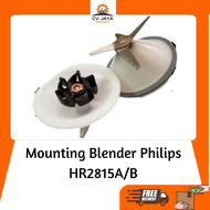 Mounting Blender Philips Jewely Jadul HR 2815 B Pisau Blender Termurah / Mata Pisau Mounting Dudukan Mangkok Bawahan Gelas Tabung Blender Belender Bumbu Halus Philips Original Mata 4 Model Lama  / Sparepart Alat Blender