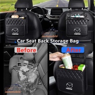 Car Seat Back Organizer Leather Car Storage Box Car Interior Accessories For Mazda 3 2 CX5 CX30 6 RX7 5 CX3 323 RX8 CX8 BT50 CX7 MX5 CX9 Axela Atenza