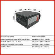 ☇◑ ♟ ❖ INPLAY GP-SERIES GENERIC POWER SUPPLY GP200B/GP200L/GP250L/GP300L POWER SUPPLY