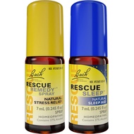 Day & Night Bundle, Bach RESCUE REMEDY Spray, Natural Stress Relief [and] RESCUE SLEEP Spray, Natura