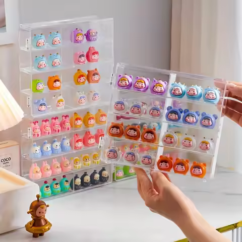 1pc Multi-layer Small Ornaments Display Shelf, 8 Grid Display Stand, For Home Room Living Room Offic
