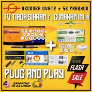 Channel Malaysia MyTV myFreeview Decoder Dekoder DVB T2 Full HD Set Top Box antena tv digital uhf an