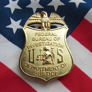 American FBI Big Badge Metal Coin Clip Badge FBI Anime COS Badge BOUQ