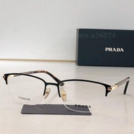 Prada 鈦金屬半框眼鏡框（輕盈舒適）