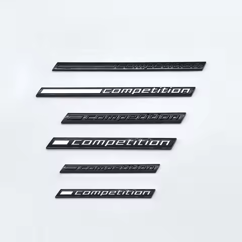 Glossy Black COMPETITION Bar Underlined Emblem for BMW Thunder Edition M1 M2 M3 M4 M5 M6 M7 M8 X3M X
