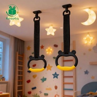 [Kesoto] Gymnastics Rings Pull up Rings Adjustable Strap Bearing Capacity 881.85lbs