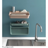 Folding Drain Rack Kitchen Wall-Mounted Tableware Storage Basket Countertop Sink Vegetables Fruits C