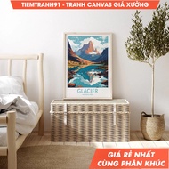 Wall paintings, Glacier Travel, Glacier Poster, National Parks Glacier Wall Art, National Parks Post