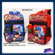 Backpacks For Girls And Boys Bags Fashion Character Embossed Led Backpacks For Boboiboy School Boys Paud Kindergarten Elementary School Bags - Blue
