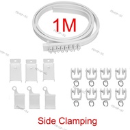 Visible Track Curtains Accessories Curtain Rail Side Clamping Plastic Bendable Rod Rail White Modern Style  SG@1F
