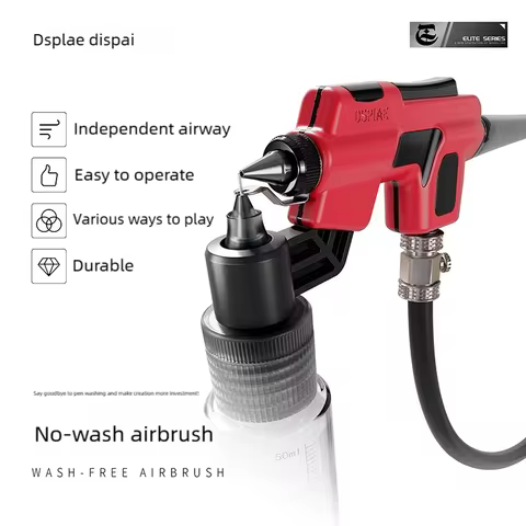 DSPIAE PT-AB Wash-Free Airbrush Set with MarkerRack Easy to Spray Models Painting for Modeler Hobby