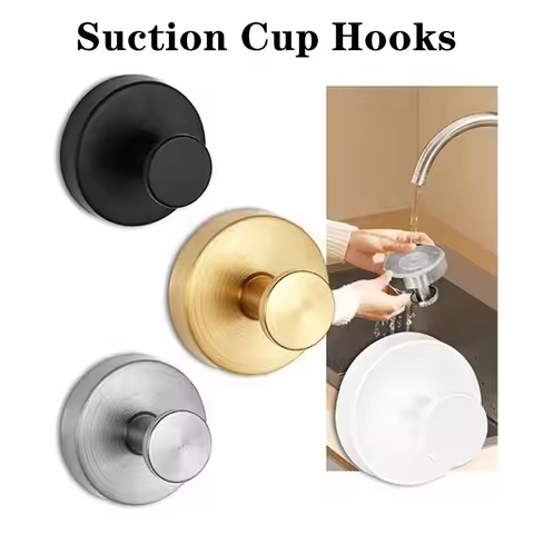 Metal Suction Cup Hook Strong Vacuum Bathroom Suction Cup Hooks Waterproof Towel Holder Stainless St