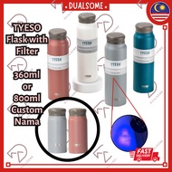Tyeso 360ml/800ml Small Size Flask Thermos Custom Name Letak Nama Vacuum Insulated Tumbler Stainless