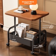 Mobile Trolley Cart Table | Sofa Side Table, Bedside Rack, Mini Coffee Table with Wheels