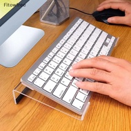 Fitow Acrylic Computer Keyboard Stand 78-Keys Keyboard Riser Lift Tray Non-slip Transparent Desktop Keyboard Holder Office Supplies FE