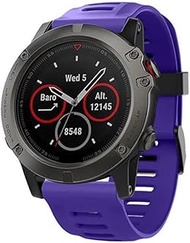GANYUU Colorful 26mm Outdoor Sport Silicone Wrist Strap Replacement Bracelet Watchband for Garmin Fenix 3 HR Watch Band