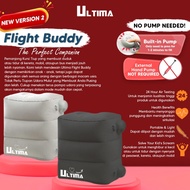 Ultima Flight Buddy Inflatable Foot Rest - For Riding Airplane Bus Car Plane Pal Jet Kid Kooshy Flyt