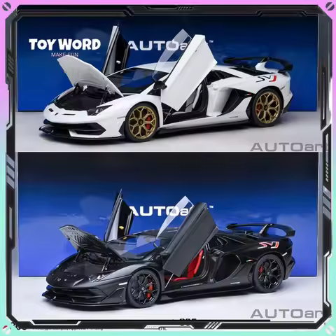 Autoart Car Model 1/18 Lamborghini Aventador Svj Car Model simulation Room Display ornament Cars Mod