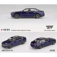 MGT01111-R-BMW I7 XDRIVE60 Tanvanite BLUE METALLIC RHD DIECAST