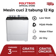 POLYTRON Mesin Cuci 2 Tabung 10 Kg Primadona Giant Series Hijab PWM 1082X