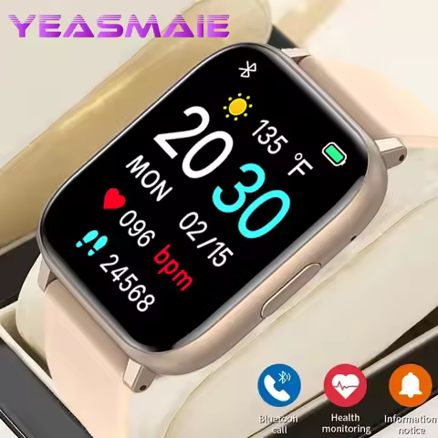 New Bluetooth Call Smart Watch Heart Rate Blood Oxygen Monitor Smartwatches Weather Waterproof Smart