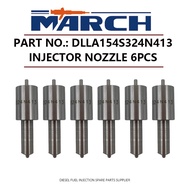 6PCS DLLA 154S 324N 413 Fuel Injector Nozzle Type SN 105015-4130 DLLA154S324N413 For ISUZU N F Serie