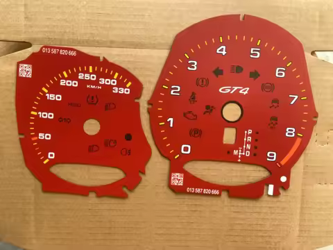 Tacho Gauge Face 330KM/H For Porsche 981 982 (718) Cayman Macan GT4 Speedo Dials Instrument Cluster 