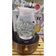 Heat-resistant glass water bottle, LILAC ER18 glass water bottle