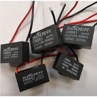 Fan Capacitor CBB61 450VAC 1uF, 1.2uF, 1.5uF, 2uF, 2.5uF, 3uF, 3.5uF, 4uF, 4.5uF, 5uF, 6uF, 7uF, 8uF