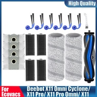 Main Brush Side Brush Dust Bag  Filter for Ecovacs Deebot X11 Omni Cyclone / X11 Pro Omni / X11Robot