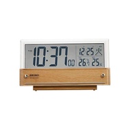 Seiko clock table clock alarm clock radio digital calendar temperature humidity display see-through liquid crystal