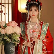 YQSong Hanfu Wedding Clothes2022New Heavy Industry Suit Xiuhe Clothing a Chaplet and Official Robes Chinese Wedding Dres