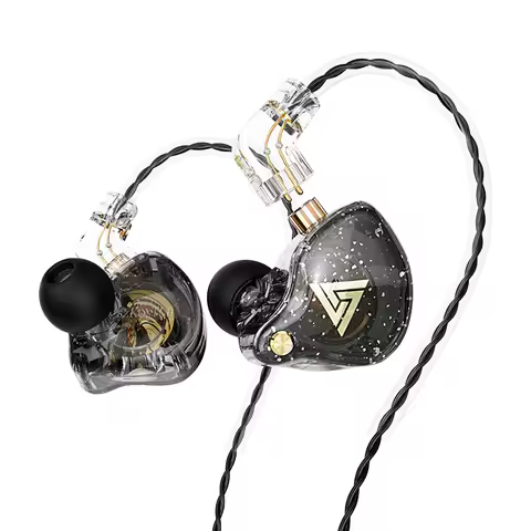 Original QKZ AK6 Pro HiFi Wired Earphone Dual Dynamic Bass Headphones with Mic Sports Running Music 