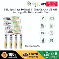EBL 4pcs 8pcs AAA 800mAh 1100mAh Ni-MH Battery Rechargeable Batteries Beingpower For Radios Toy Came