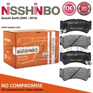 NISSHINBO Front Brake Pads for Suzuki Swift (2005 - 2012)