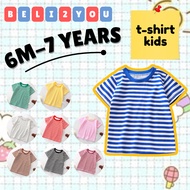 6m-7y Baju Budak Lelaki T Shirt Budak Perempuan Girl Cotton T Shirt Kids Shirt Baju Baby