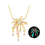 CTS สร้อยคอเงิน S925 Luminous Enamel Fireworks CHOW TAI SENG เหล็กสุดโรแมนติก S0N300860CH