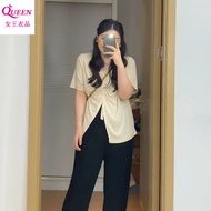 300斤超大码上衣胖mm正肩上衣百搭宽松遮肚夏季显瘦T恤女 大碼女裝上衣 fat bigsize overszie T-shirt girl