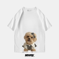 Ezway Oversize Ribbon Maltese T-Shirt | Unisex Oversize T-Shirts Kids T-Shirts