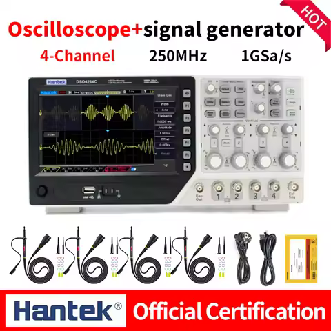 Hantek DSO4254B Hantek DSO4254C four Channel Digital Oscilloscope 250MHz 1GSa/s Signal waveform gene
