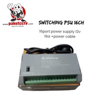 HIVIEW HI-12V16A-16CH 16 PORT POWER SUPPLY CCTV PSU 12V 16A + POWER CABLE