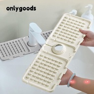 ONLYGOODS Faucet Drain Drying Pad, Silicone Durable Faucet Mat,  Practical Countertop Protector for 